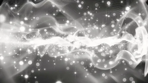 Abstract motion silver background with particles and stars. Video stock 71651601