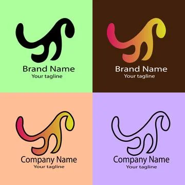 Abstract Motion Symbol logo design 스톡 일러스트
