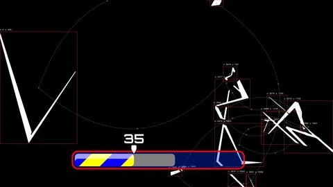 Abstract motion tracking data analysis visualization Stock Illustration