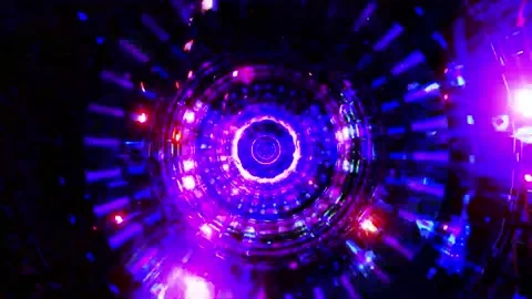 Abstract motion tunnel VJ loop background Stock Footage 340076056