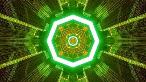 Abstract motion tunnel VJ loop background Stock Footage 340076069