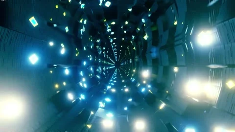 Abstract motion tunnel VJ loop background Stock Footage 340076071