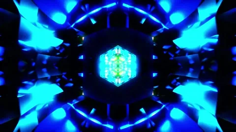 Abstract motion tunnel VJ loop background Stock Footage 340076117