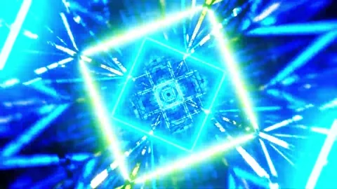 Abstract motion tunnel VJ loop background Stock Footage 340076132