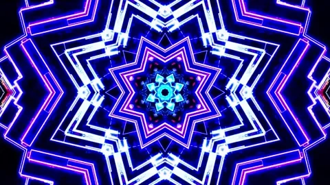 Abstract motion tunnel VJ loop background Stock Footage 340076163