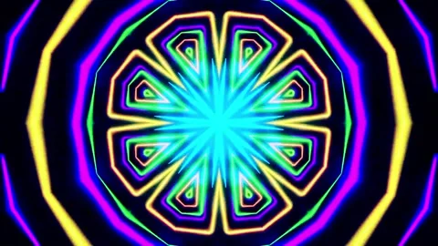 Abstract motion tunnel VJ loop background Stock Footage 340076187