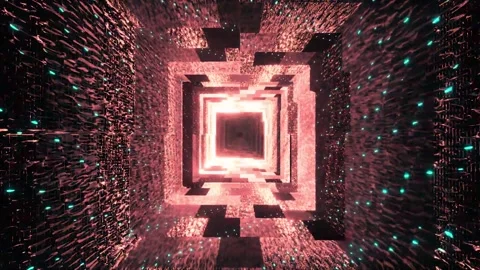 Abstract motion tunnel VJ loop background Stock Footage 340076286