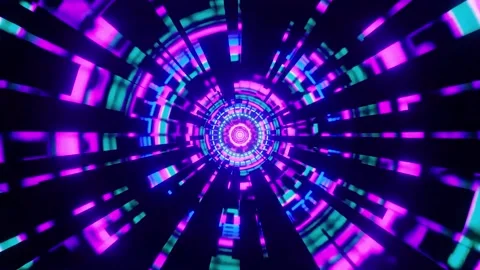 Abstract motion tunnel VJ loop background Stock Footage 340076289