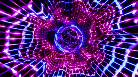 Abstract motion tunnel VJ loop background Stock Footage 340178921