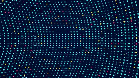 Abstract Motion View Futuristic Blue Warp Grid Of Shield Lock Cyber Security Dot Video stock 158285571