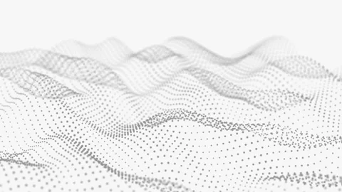 Abstract motion wave of connected dots and lines. 3d rendering. Seamless loop. Stock Footage 157884556