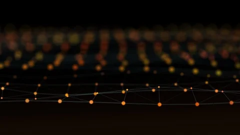 Abstract motion wave from shining particles connections. Stock Footage 113797827