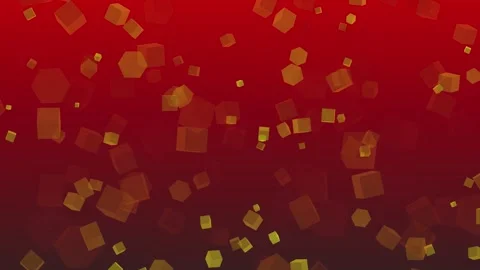 Abstract motion of yellow cubes dynamically rising on a vibrant red backgro.. Stock Footage 334829787