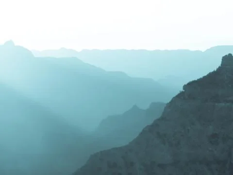 Abstract mountain fog Stock Illustration