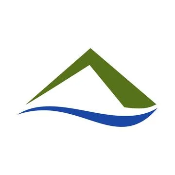 Abstract Mountain Icon Line Vector Stock Illustration