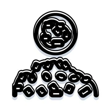 Abstract mountain peak with circle pattern illustration Stock Illustration