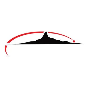 Abstract Mountain Peak Logo Concept Stock Illustration