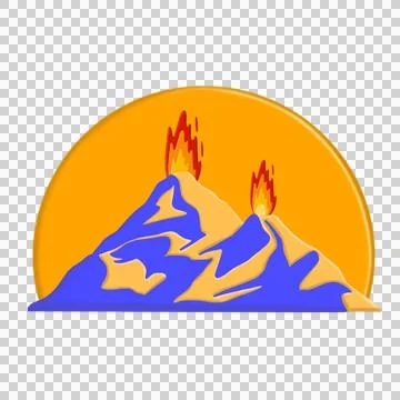 Abstract mountain range landscape, flat scenery background. Stock Illustration