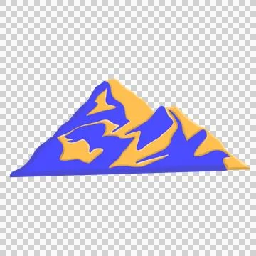 Abstract mountain range landscape, flat scenery background. Stock-Illustration
