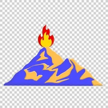 Abstract mountain range landscape, flat scenery background. Stock Illustration