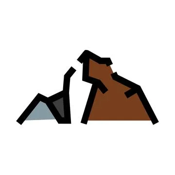 Abstract mountain rock formation exploring natural geology イラスト素材