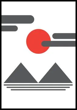 Abstract mountain scenery four Illustrazione stock