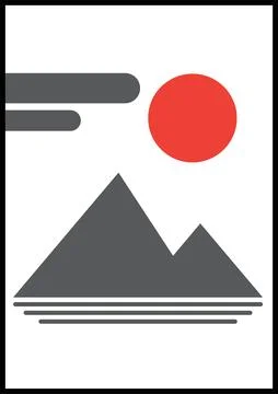 Abstract mountain scenery two Illustrazione stock