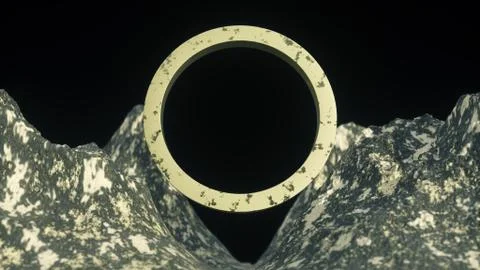 The abstract mountain tech Illustrazione stock