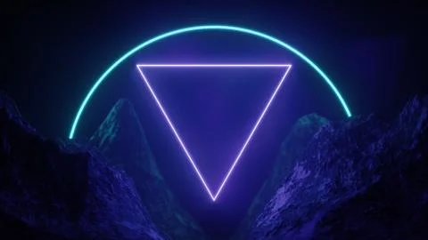 The abstract mountain tech Illustrazione stock