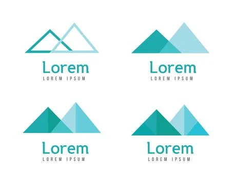 Abstract mountains logos. Stock Illustration