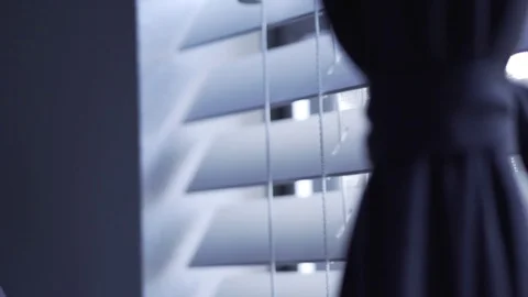 Abstract move around Window and Curtain with Sunlight Video stock 83957973