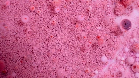 Abstract movement of acrylic paints. View from above. Incredible color mixing Stock Footage 125545256