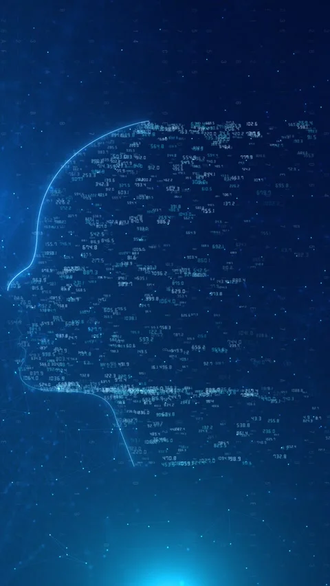 Abstract movement of artificial intelligence. Technology background with empty Stock Footage 333790978