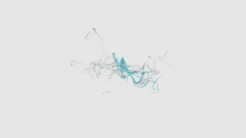 Abstract movement of blue smoke particles on a transparent background. Stock Footage 165554601