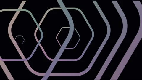 Abstract movement of colored hexagons Stock Footage 161632286