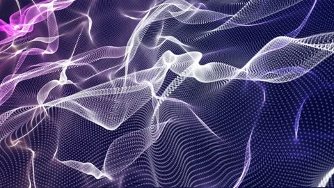 Abstract movement of colored waves Stock Footage 169968015