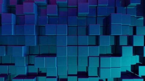 Abstract movement of cubic figures in a vertical plane Stock Footage 201286010