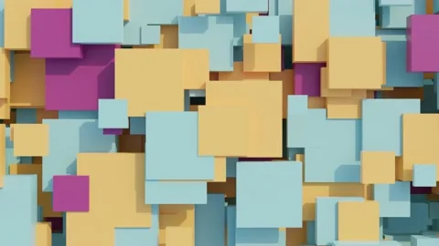 Abstract movement of cubic shapes in space Stock Footage 201285998