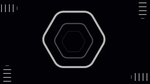 Abstract movement of geometric shapes on a black background Stock Footage 161632280