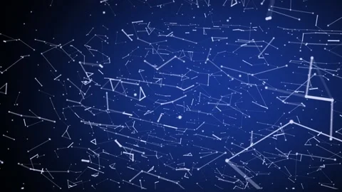 Abstract movement of lines on a blue background Stock Footage 97003117