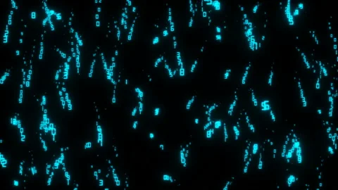 Abstract movement of lines numbers. Stock Footage 98607735