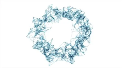 Abstract movement in the middle of the screen of blue lines, mockup Stock Illustration
