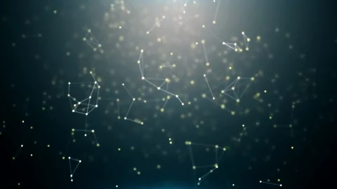 Abstract movement of twinkling dots and lines Stock Footage 142567089