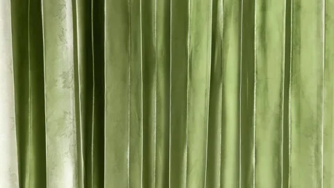Abstract Movement Of Windblown Texture Green Curtain Stock Footage 273571721