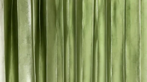 Abstract Movement Of Windblown Texture Green Curtain Stock Footage 273571907