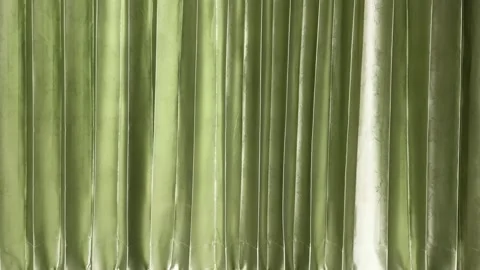 Abstract Movement Of Windblown Texture Green Curtain Stock Footage 273571941