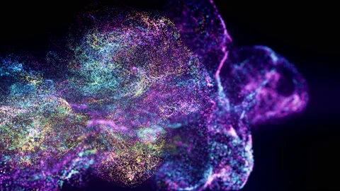 Abstract moving and flicker Fluid Particle with bokeh. Stock-Footage 167062213