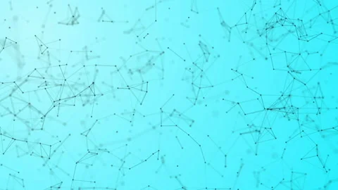 Abstract moving background of chaotically moving lines and points, alpha channel Stock Footage 91583472