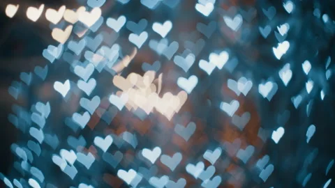 Abstract moving background of defocused hearts. Stock Footage 231250712