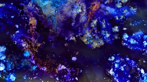 Abstract moving background in space style with golden glitter for creative backg Stock Footage 339663397
